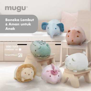 Mugu Stuffed Doll - Boneka Mainan Bayi Anak, Warna Rose