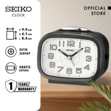 Jam Weker Beker Seiko QHK060K Plastic Case Hitam