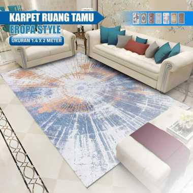 RB-C1096 Karpet Ruang Tamu Eropa Style Import Polyester 140X200CM Anti Slip / Karpet Permadani Lanta