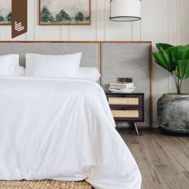 Special Promo! Duvet Cover TC 300 Plain White 100% Cotton 160x230