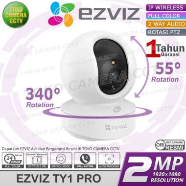 KAMERA CCTV WIFI SMART IP CAMERA EZVIZ 2MP 1080P ROTASI 360 AUDIO INDOOR COLORVU TANPA MEMORI
