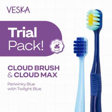 Veska by LEKA - Buy 1 Get 1 Cloud Max Brush + Cloud Brush - Sikat Gigi untuk Gusi Sensitif untuk Beh