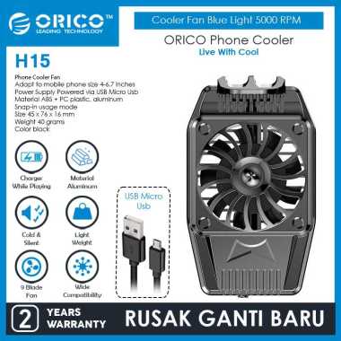 ORICO Phone Cooler Fan Blue Light 5000 RPM - H15 Silver