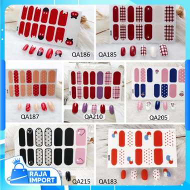 Raja Import 664 [14PCS] Stiker Kuku Wanita / Stiker Kuku Murah / Nail Art Sticker / Sticker Kuku Fas
