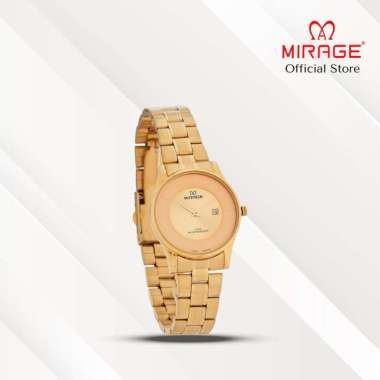 Mirage Jam Tangan Wanita Analog 2 Jarum 8670 L Gold Original Stainless Plat Gold