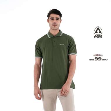 Aerostreet Polo Shirt Kenzy Army Green Kaos Kerah Poloshirt QFAAA S