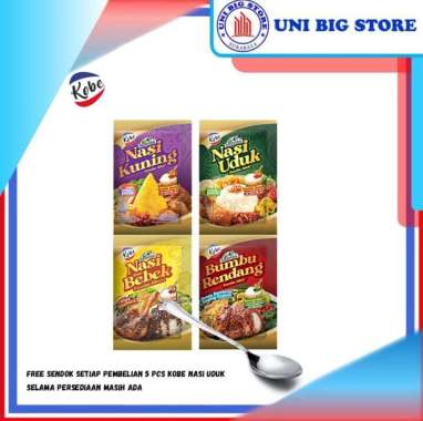 Kobe Bumbu Aduk Nasi Uduk | Nasi Kuning 15 gr Sachet Nasi Kuning