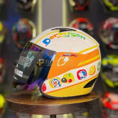 MDS Sport R3 Doraemon Fruity Helm Half Face - White Orange M