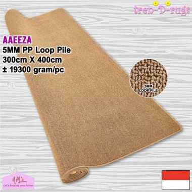 Karpet jumbo modern tebal permadani halus alas lantai ruang tamu tidur 300 cm x 400 cm - NMs Beige