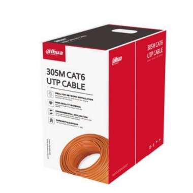 KABEL LAN MURAH UTP CAT6 305M DAHUA ORANGE ORIGINAL