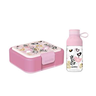 Bundling Set Quokka Sandwich Box & Quokka Ecozen Bottle Ice With Strap Flowers 430ml - Tempat Makan