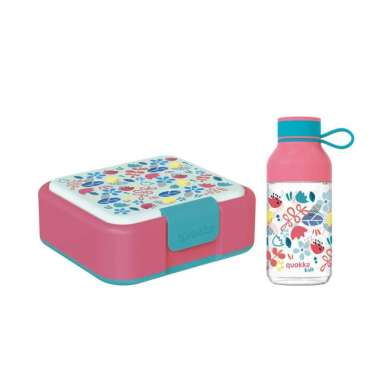 Bundling Set Quokka Sandwich Box & Quokka Ecozen Bottle Ice With Strap Flowers 430ml - Tempat Makan
