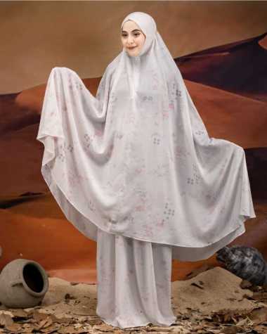 Mukena putih tazbiya dianti series | mukena rayon putih premium | mukena putih jumbo dianti white