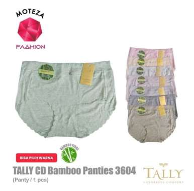Tally 3604 CD Celana Dalam Wanita - Seamless Katun Bamboo Fit L XL XXL PUTIH MISTY XL