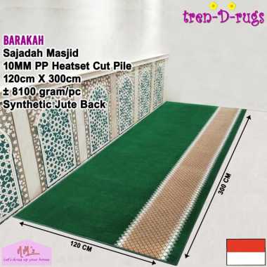 Tren-D-rugs Sajadah alas lantai karpet masjid mushola roll ruang tamu tebal halus 120 cm x 300 cm - 