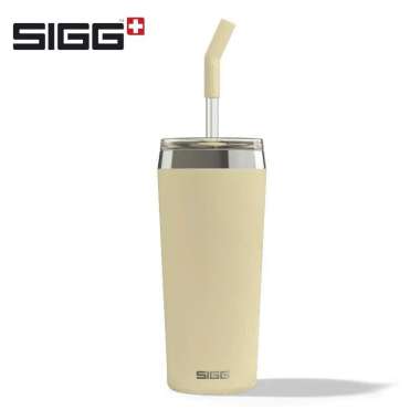 SIGG Tumbler with Straw Botol Minum dengan Sedotan Helia Optimistic Yellow 600 mL