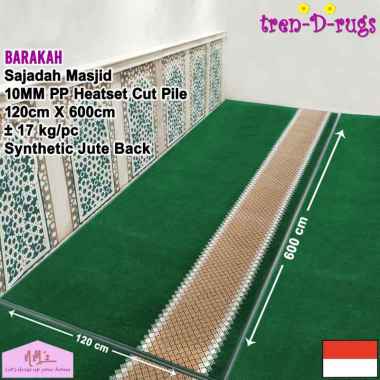 Tren-D-rugs Sajadah alas lantai karpet masjid mushola roll ruang tamu tebal halus 120 cm x 600 cm - 