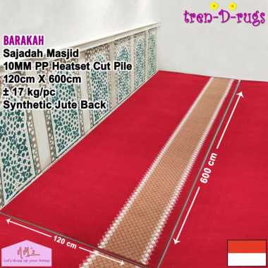 Tren-D-rugs Sajadah alas lantai karpet masjid mushola roll ruang tamu tebal halus 120 cm x 600 cm - 