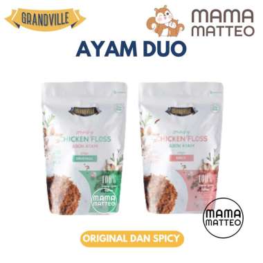 GRANDVILLE Abon Anak SAPI AYAM Original / Spicy GrandVILE GRAND VILLE FLOSS HALAL MPASI CRUNCHY KRIU