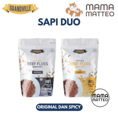 GRANDVILLE Abon Anak SAPI AYAM Original / Spicy GrandVILE GRAND VILLE FLOSS HALAL MPASI CRUNCHY KRIU
