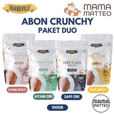 GRANDVILLE Abon Anak SAPI AYAM Original / Spicy GrandVILE GRAND VILLE FLOSS HALAL MPASI CRUNCHY KRIU