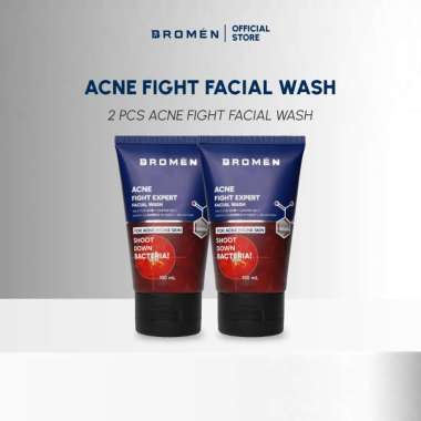 BROMEN Bundling 2pcs ACNE FACIAL WASH - Sabun Cuci Muka Pria Mengatasi Jerawat