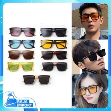 Raja Grosir F5879 Kacamata Kotak Hitam Korean Fashion Sunglassess Wanita Pria Unisex / Kacamata Fash