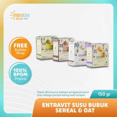ENTRAVIT Susu bubuk sereal & Oat Tanpa Pemanis Buatan 150gr Kurma