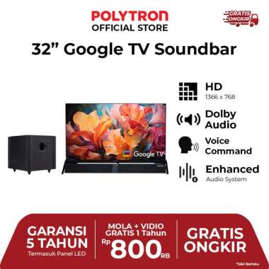 POLYTRON Smart Cinemax Google TV 32 inch PLD 32BG9058 PLD 32BG5058