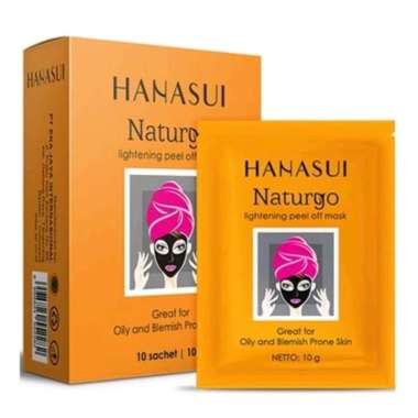 Hanasui Naturgo Masker Lumpur Wajah [1 Box Isi 10 Sachet] naturgold