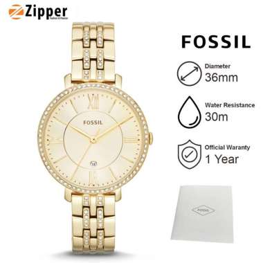 Jam Tangan Wanita Fossil ES3547 Jacqueline Stainless Steel Gold