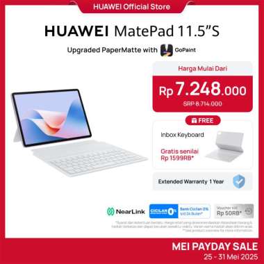 HUAWEI MatePad 11.5"S PaperMatte Edition Tablet [8+256GB] | NearLink Accessories | GoPaint | PC-leve