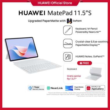 HUAWEI MatePad 11.5"S PaperMatte Edition Tablet [8+256GB] | NearLink Accessories | GoPaint | PC-leve