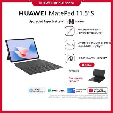 HUAWEI MatePad 11.5"S PaperMatte Edition Tablet [8+256GB] | NearLink Accessories | GoPaint | PC-leve