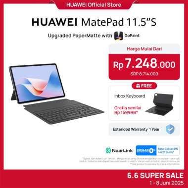 HUAWEI MatePad 11.5"S PaperMatte Edition Tablet [8+256GB] | NearLink Accessories | GoPaint | PC-leve