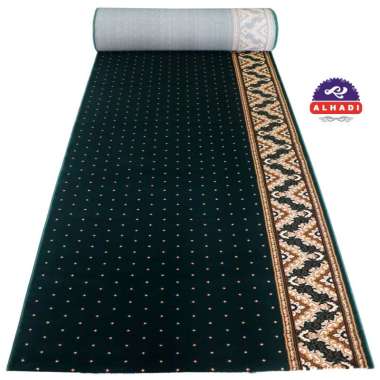 Alhadi Karpet Masjid NATRA METERAN Ukuran 100 x 120cm Tebal 15mm Sajadah Mushola Empuk Lembut Padat 