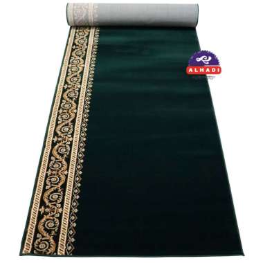 Alhadi Karpet Masjid NATRA METERAN Ukuran 100 x 120cm Tebal 15mm Sajadah Mushola Empuk Lembut Padat 