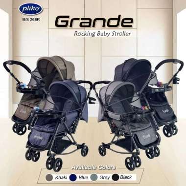 Stroller Pliko Grande BS 268 kereta dorong anak bayi bisa dua arah ringan murah bisa rocking + Alas