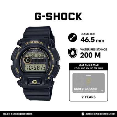 Casio G-Shock DW-9052GBX-1A9DR Strap Resin Jam Tangan Pria Black Black