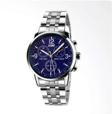 Skmei Stainless Analog Jam Tangan Pria [9070] Blue