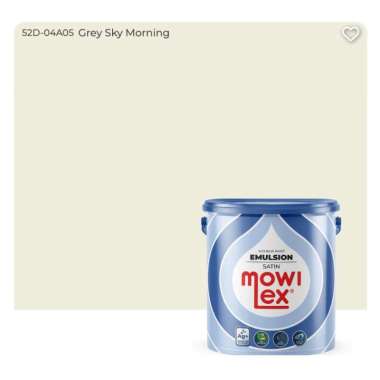Mowilex Emulsion Satin Tinting Cat Tembok Interior [20L] Grey Sky Morning