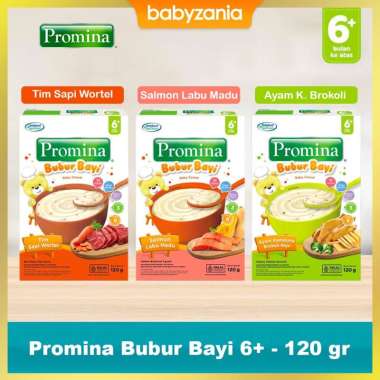 Promina Bubur Bayi 6+ Ayam Kampung / Tim Sapi - 120 gr Ayam Kampung Brokoli