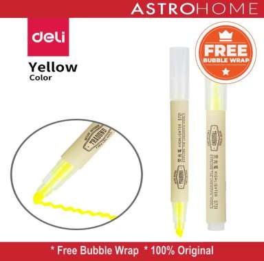 Deli S731 Pulpen Marker Warna Candy 6 Warna Pastel Design Kepala Miring Penanda Warna Highlighter Ku