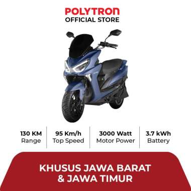 Subsidi Polytron Fox R Electric Sepeda Motor Listrik - OTR Jawa Barat & Jawa Timur Jember BLUE