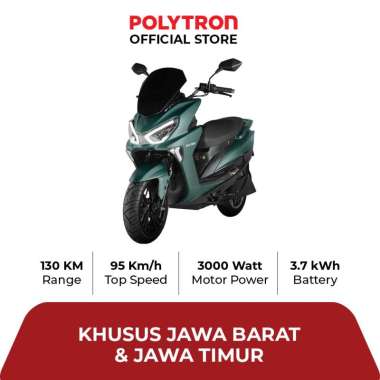 Subsidi Polytron Fox R Electric Sepeda Motor Listrik - OTR Jawa Barat & Jawa Timur Jember GREEN