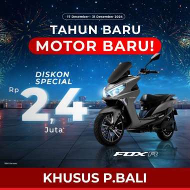 Subsidi Polytron Fox R Electric Sepeda Motor Listrik - OTR Bali Grey Matte