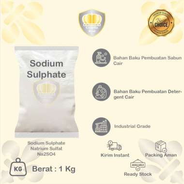 Sodium Sulphate 1 Kg/ Sodium Sulfate 1 Kg/ Natrium Sulfat 1 Kg/ Na2SO4 1 Kg Pack Bubble