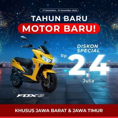Subsidi Polytron Fox S Electric Sepeda Motor Listrik - OTR Jawa Barat & Jawa Timur YELLOW
