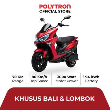 Subsidi Polytron Fox S Electric Sepeda Motor Listrik - OTR Bali, Lombok Lombok Crimson Red Matte