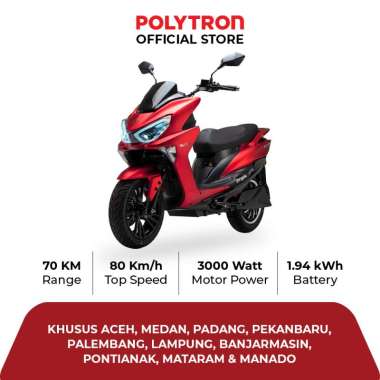 Subsidi Polytron Fox S Electric Sepeda Motor Listrik - OTR Aceh, Medan, Padang, Pekanbaru, Palembang